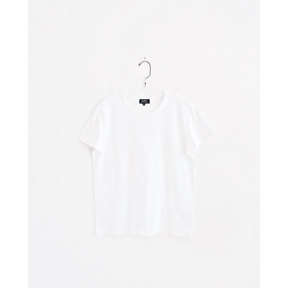 APC White Seed Knit Short Sleeve Tee Shirt sz S